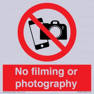 No filming or photography